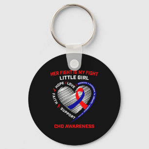 Her Fight Little Girl Chd Awareness Heart Disease  Key Ring