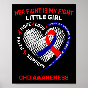 Her Fight Little Girl Chd Awareness Heart Disease Poster