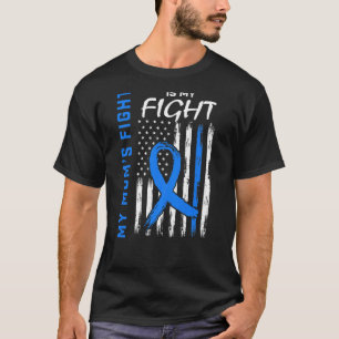 Her Fight Mum Type 2 Diabetes Awareness Flag Men W T-Shirt