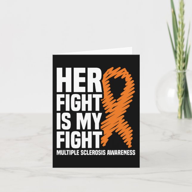 Her Fight My Fight Ms Multiple Sclerosis Awareness Card (Front)