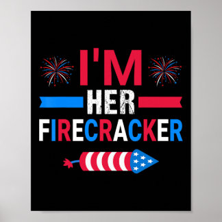 Her Firecracker July 4th Matching Couple For Here  Poster