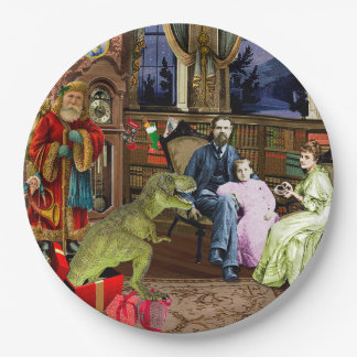 Her First T-Rex Paper Plate