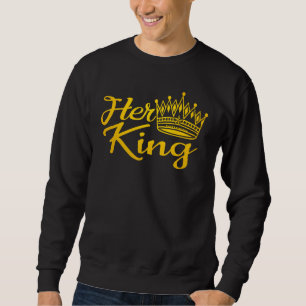 Her King His Queen Crown Valentine Couple Matching Sweatshirt