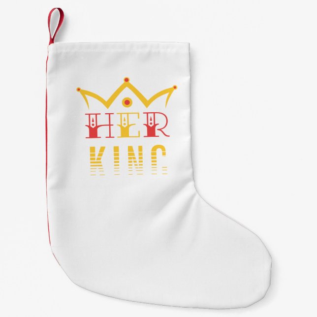 Her King Small Christmas Stocking (Front)