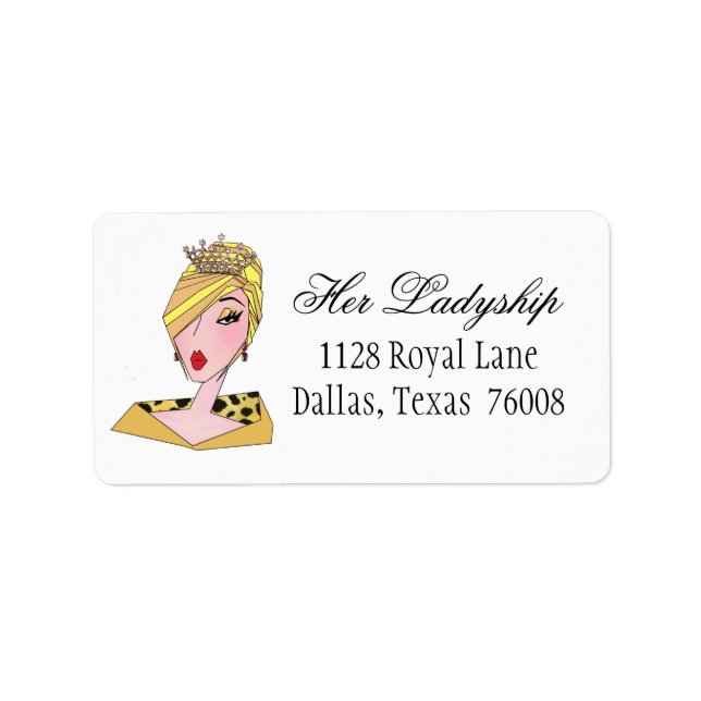 "Her Ladyship" Address Labels (Front)