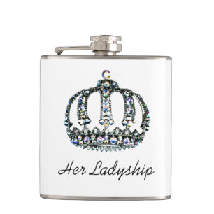 "Her Ladyship" Tiara Hip Flask