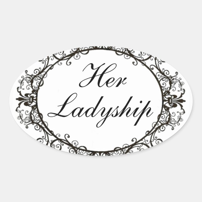 "Her Ladyship" Vintage Label Stickers (Front)
