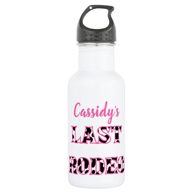 Her Last Rodeo Disco Cowgirl Bachelorette Party 532 Ml Water Bottle (Front)
