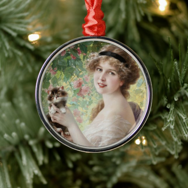 Her Little Kitten  Metal Tree Decoration (Tree)