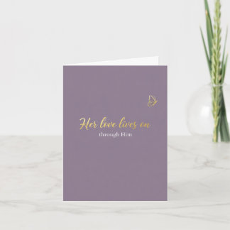 Her Love Lives On Mother's Day Card