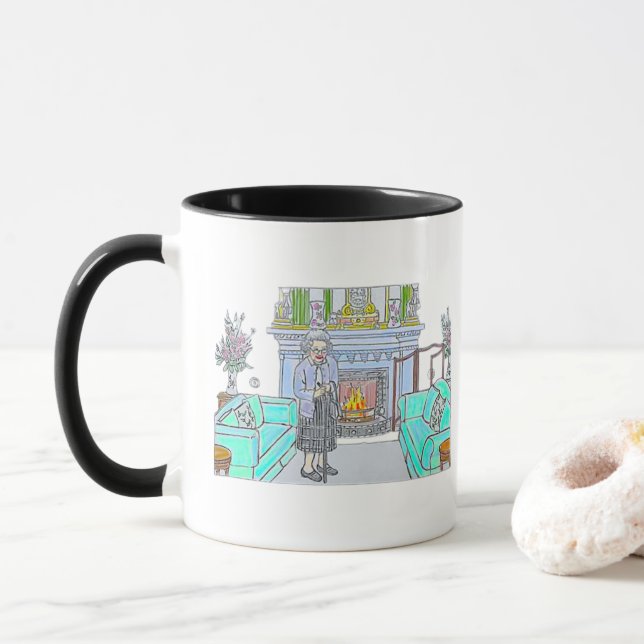 Her Majesty, Queen Elizabeth II Mug (With Donut)