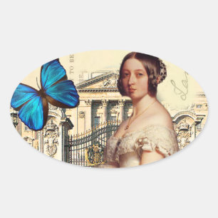 Her Majesty, Queen Victoria Oval Sticker