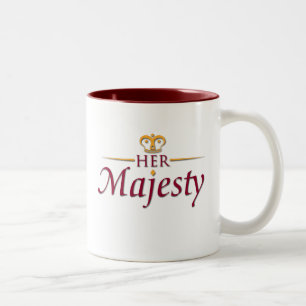 HER MAJESTY The Movie_I'm a royally big fan Two-Tone Coffee Mug
