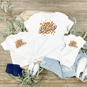 Her Mini Retro Font Vintage Feel Mommy and Me Baby Bodysuit