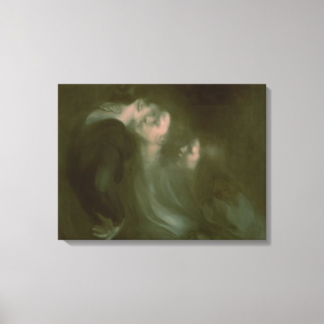 Her Mother's Kiss, 1890s Canvas Print (Front)