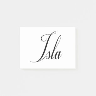 Her Name is Isla Calligraphy Post-it Notes