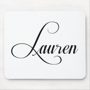 Her Name Is Lauren Calligraphy Mouse Pad