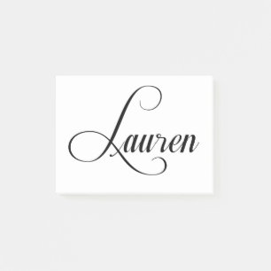 Her Name Is Lauren Calligraphy Post-it Notes
