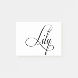 Her Name Is Lily Calligraphy Post-it Notes