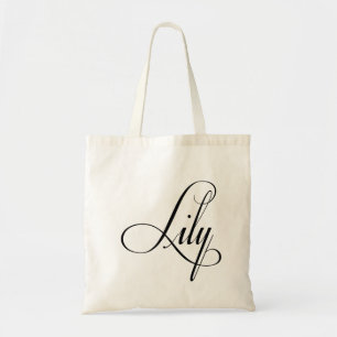 Her Name Is Lily Calligraphy Tote Bag