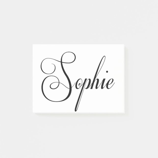 Her Name Is Sophie Calligraphy Post-it Notes (Front)