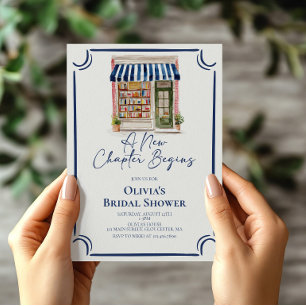 Her New Chapter Begins Book themed Bridal Shower Invitation