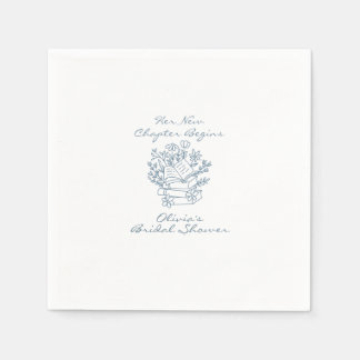 Her New Chapter Begins Book themed Bridal Shower Napkin