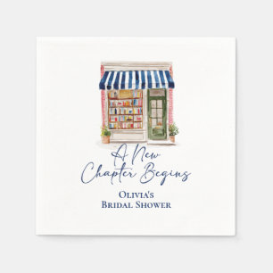 Her New Chapter Begins Book themed Bridal Shower Napkin