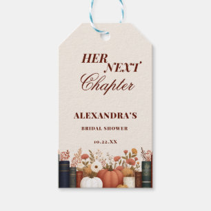 Her Next Chapter Book Theme Bridal Shower Favour Gift Tags