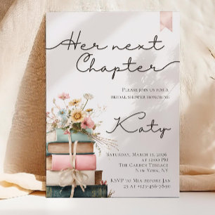 Her Next Chapter Bridal Shower Invitation, Book  Invitation