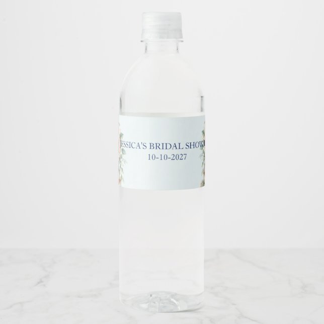 Her next chapter Bridal Shower Water  Bottle Label (Front)