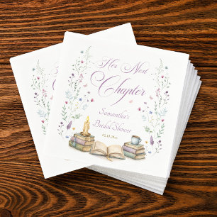 Her Next Chapter Bridal Shower Welcome  Napkin