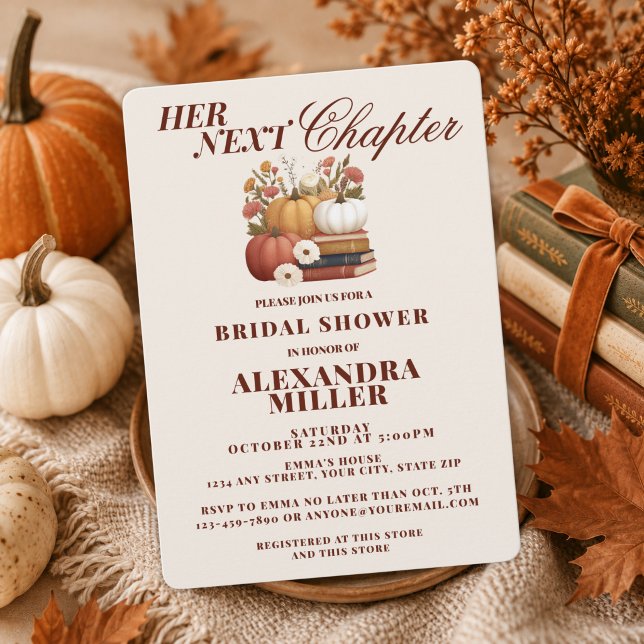 Her Next Chapter Fall Storybook Bridal Shower Invitation (Creator Uploaded)