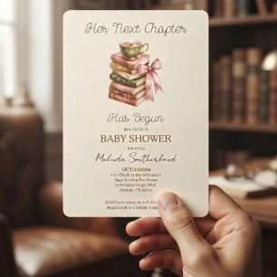 Her Next Chapter Has Begun Books Baby Shower Invitation