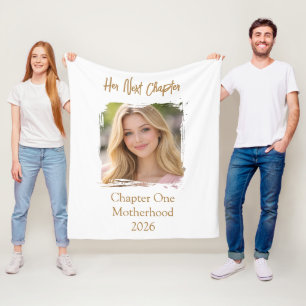 Her Next Chapter Mother Mum Photo Fleece Blanket