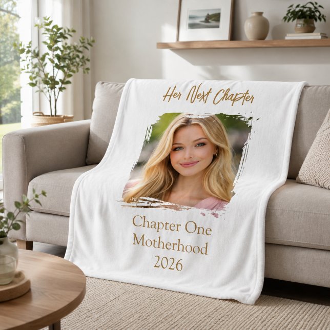 Her Next Chapter Mother Mum Photo Fleece Blanket (Creator Uploaded)