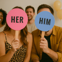 Her or Him? | Bride Groom Pink Blue Wedding Game