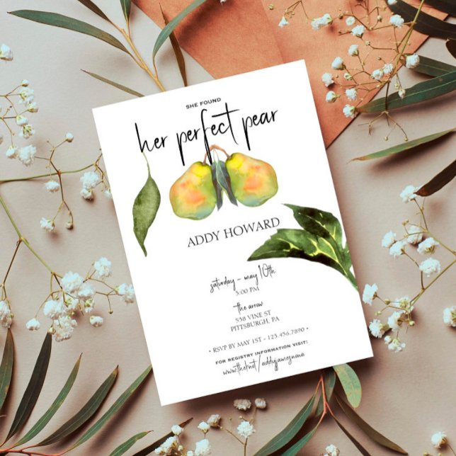 Her Perfect Pear - Bridal Shower Invitation (Creator Uploaded)