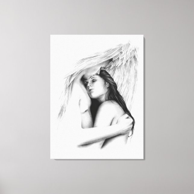 Her Protector Angels Canvas Print (Front)
