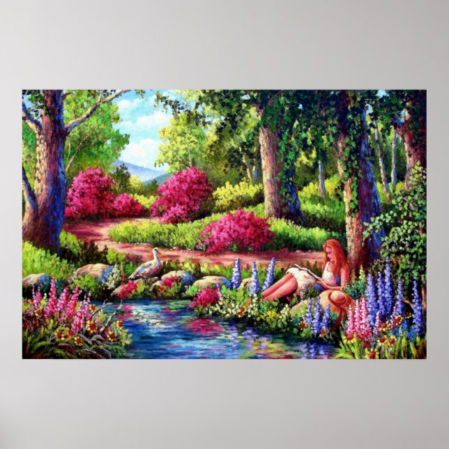 Her Reading Hideaway Poster Print (Front)