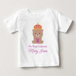 Her Royal Cuteness Funny Cute Personalised Royal Baby T-Shirt