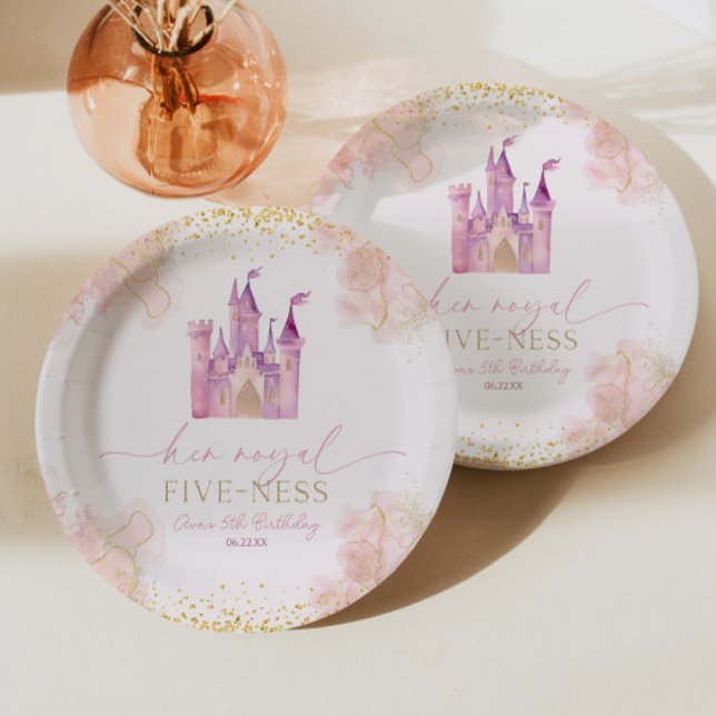 Her Royal Five-Ness Princess 5th Birthday Party Paper Plate (Creator Uploaded)