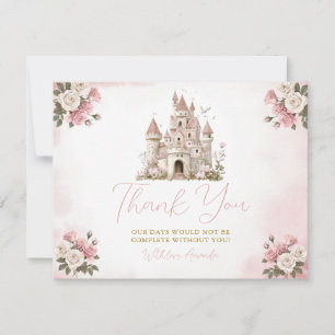 Her royal five-ness Princess Birthday Castle Thank You Card