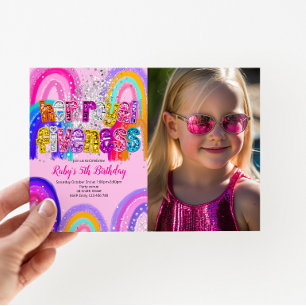 Her Royal Fiveness 5th BIrthday Photo Invitation