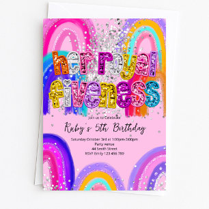 Her Royal Fiveness Birthday Invitation