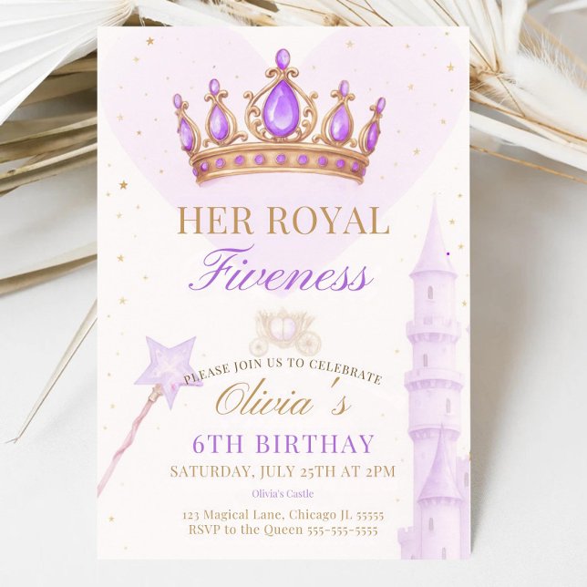 Her Royal Fiveness Princess Birthday Invite Editab (Creator Uploaded)