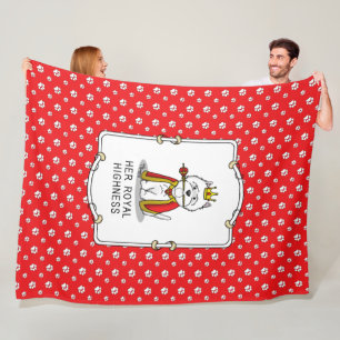 Her Royal Highness Queen Westie Dog Fleece Blanket