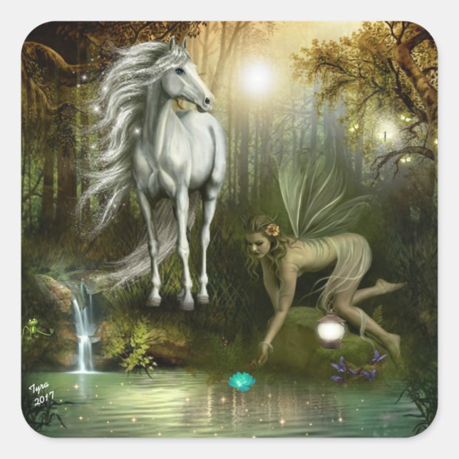 Her Secret Place Square Sticker (Front)