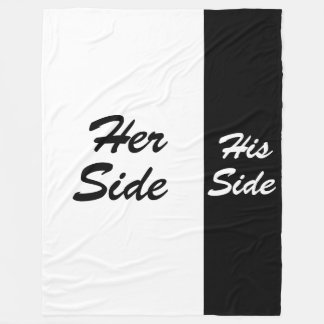 Her Side His Side Fleece Blanket