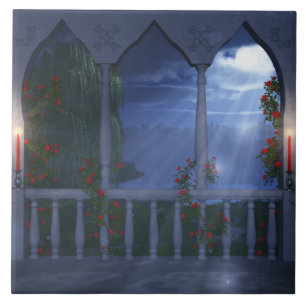 Her Silver Mantle Decorative Tile